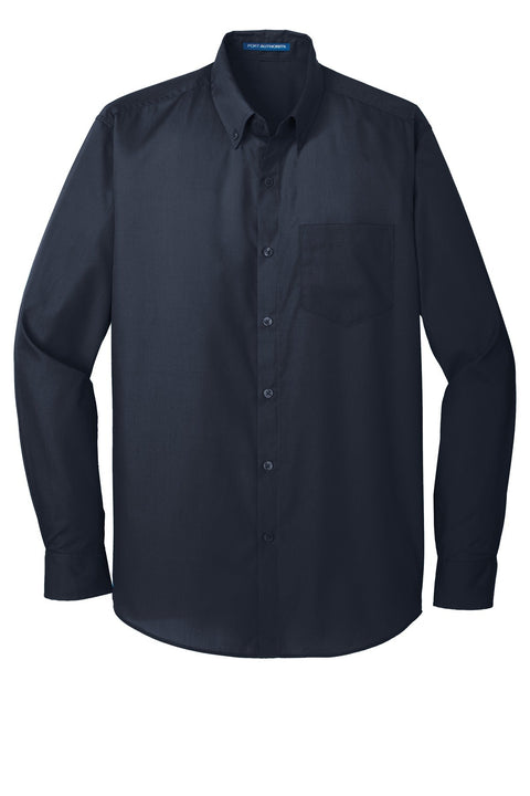 Port Authority W100 Long Sleeve Carefree Poplin Shirt
