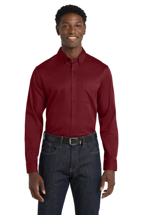Port Authority W808 Long Sleeve SuperPro React Twill Shirt