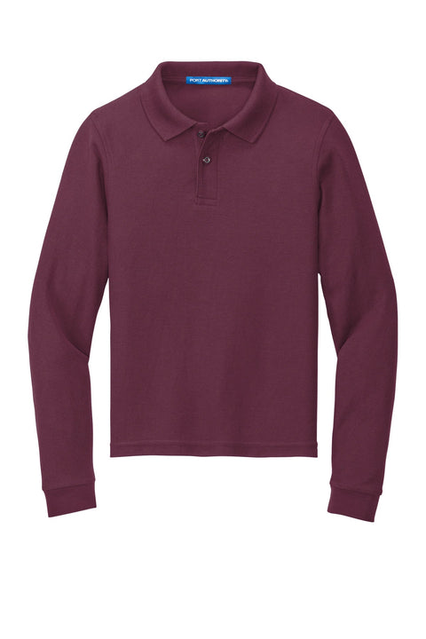 Port Authority Y500LS Youth Long Sleeve Silk Touch Polo