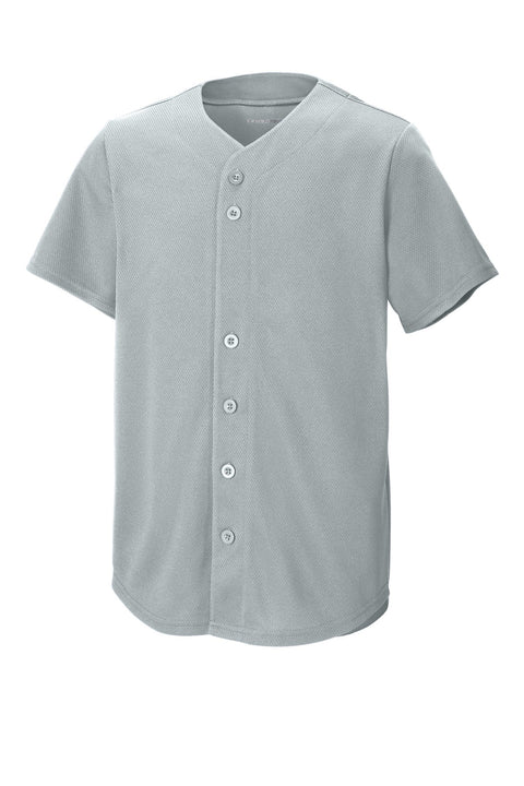 Sport-Tek YST220 Youth PosiCharge Tough Mesh Full-Button Jersey