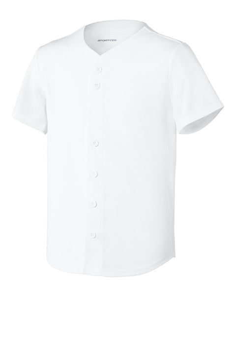 Sport-Tek YST220 Youth PosiCharge Tough Mesh Full-Button Jersey