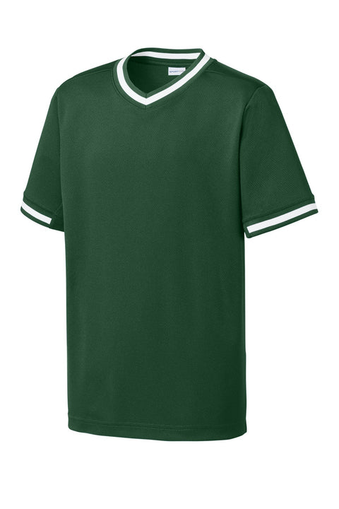 Sport-Tek YST221 Youth Tough Mesh V-Neck Baseball Jersey