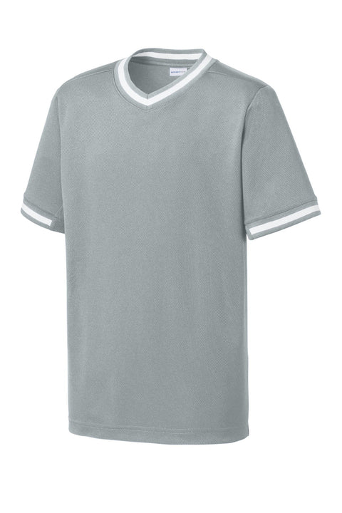 Sport-Tek YST221 Youth Tough Mesh V-Neck Baseball Jersey