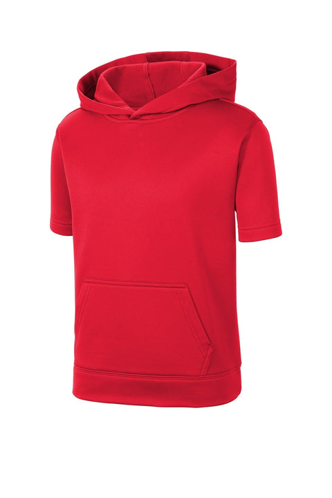 Sport-Tek YST251 Youth Sport-Wick  Fleece Short Sleeve Hooded Pullover