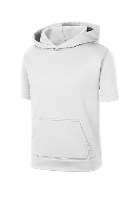 Sport-Tek YST251 Youth Sport-Wick  Fleece Short Sleeve Hooded Pullover