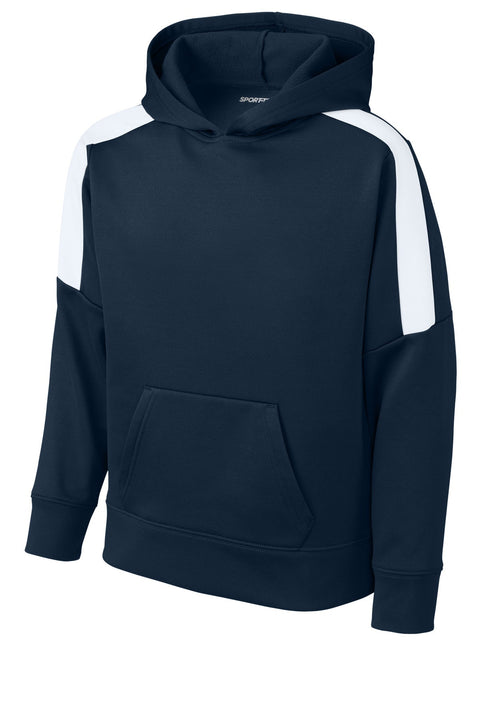 Sport-Tek YST255 Youth Sport-Wick Fleece United Pullover Hoodie