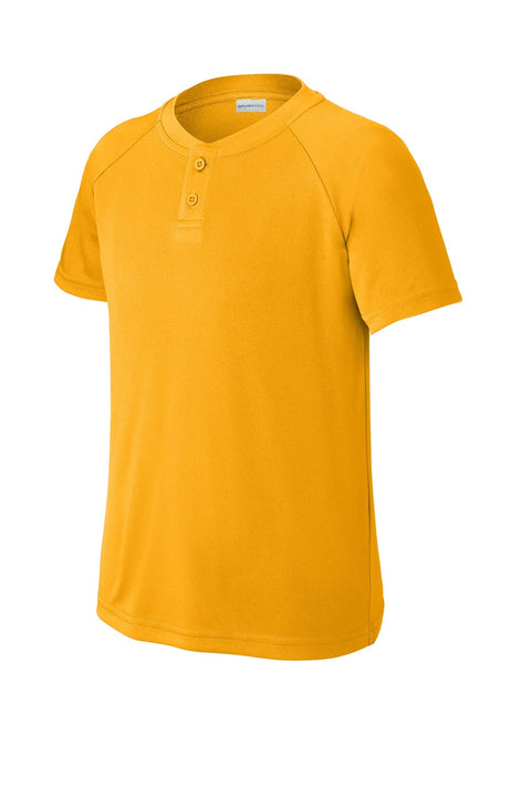 Sport-Tek YST359 Youth PosiCharge Competitor 2-Button Henley
