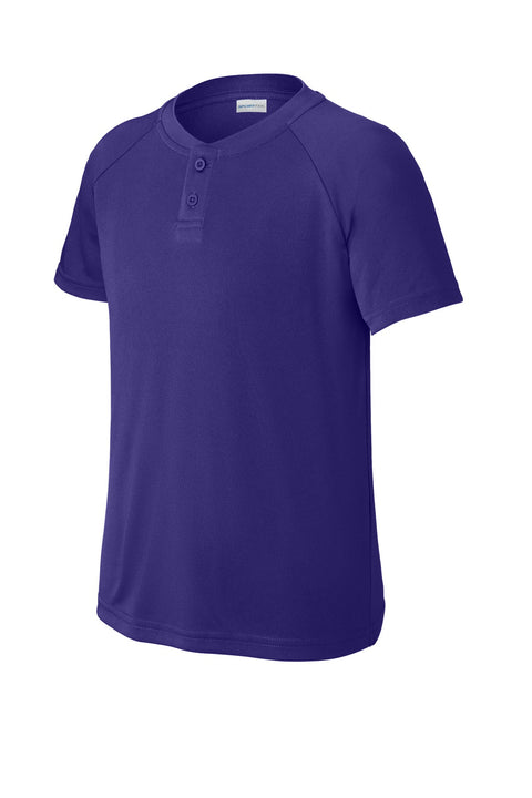 Sport-Tek YST359 Youth PosiCharge Competitor 2-Button Henley