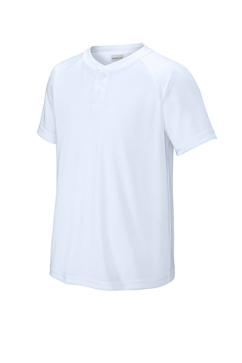 Sport-Tek YST359 Youth PosiCharge Competitor 2-Button Henley
