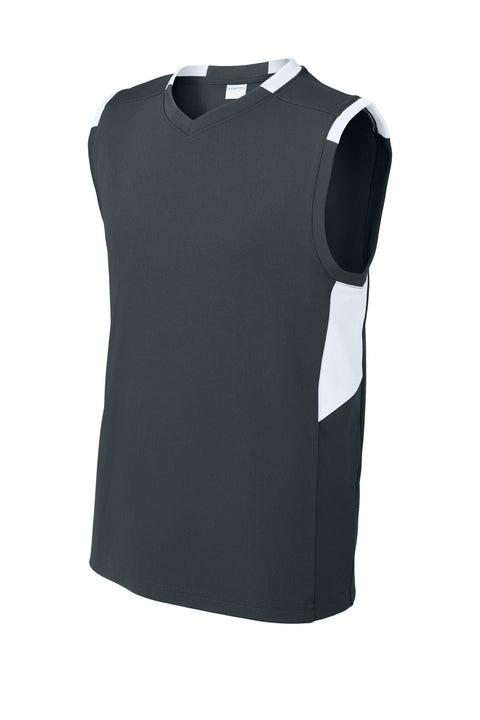 Sport-Tek YST441 Youth Club Sleeveless V-Neck