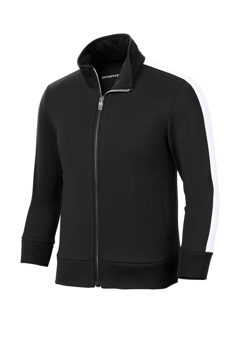Sport-Tek YST94 Youth Tricot Sleeve Stripe Track Jacket