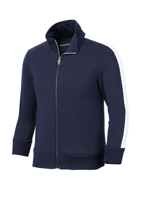 Sport-Tek YST94 Youth Tricot Sleeve Stripe Track Jacket