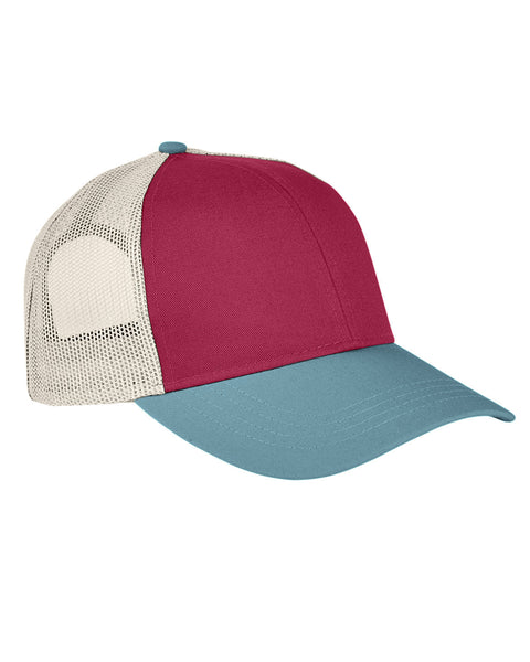 Authentic Pigment AP1919 Tri-Color Trucker Hat