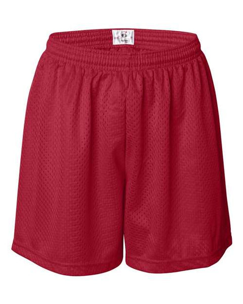 "Badger 7216 Women's Pro Mesh 5" Shorts with Solid Liner"