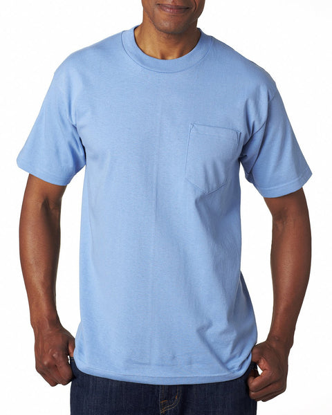 Bayside BA7100 Adult 6.1 oz., 100% Cotton Pocket T-Shirt