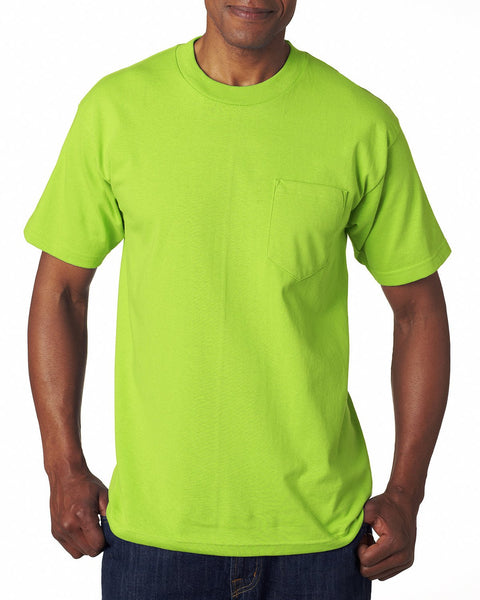 Bayside BA7100 Adult 6.1 oz., 100% Cotton Pocket T-Shirt