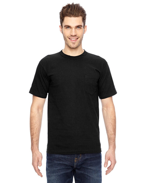 Bayside BA7100 Adult 6.1 oz., 100% Cotton Pocket T-Shirt