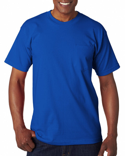 Bayside BA7100 Adult 6.1 oz., 100% Cotton Pocket T-Shirt
