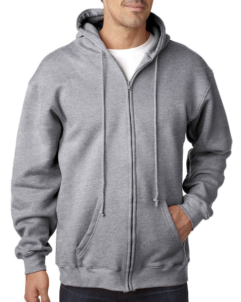 Bayside BA900 Adult Full-Zip Hooded Sweatshirt