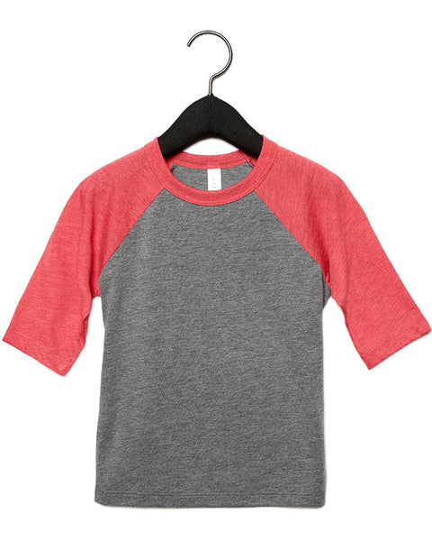 Bella + Canvas 3200T Toddler 3/4-Sleeve Baseball T-Shirt