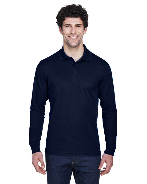 Core 365 88192T Men's Tall Pinnacle Performance Long-Sleeve Pique Polo