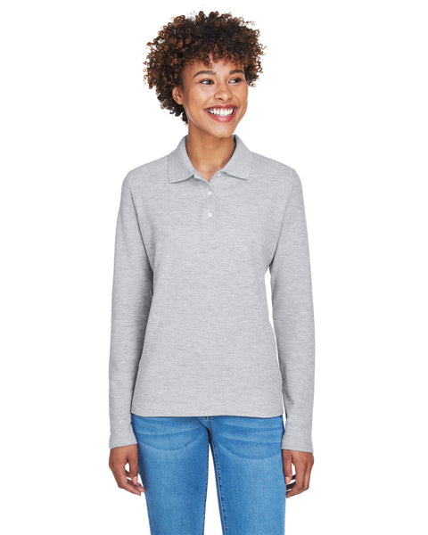 Devon & Jones D110W Ladies' Pima Pique Long-Sleeve Polo