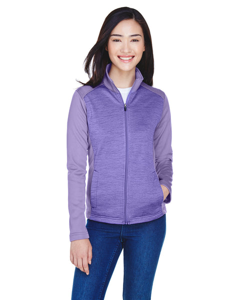 Devon & Jones DG796W Ladies' Newbury Colorblock Mlange Fleece Full-Zip