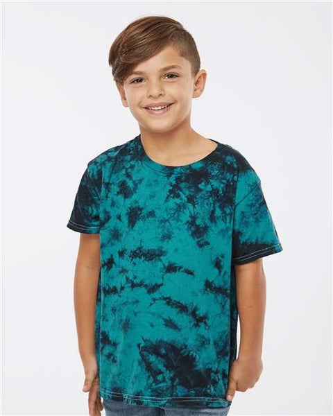 Dyenomite 20BCR Youth Crystal Tie-Dyed T-Shirt