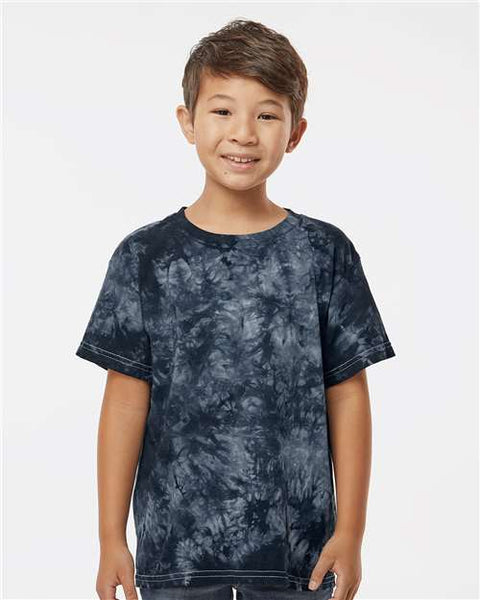Dyenomite 20BCR Youth Crystal Tie-Dyed T-Shirt