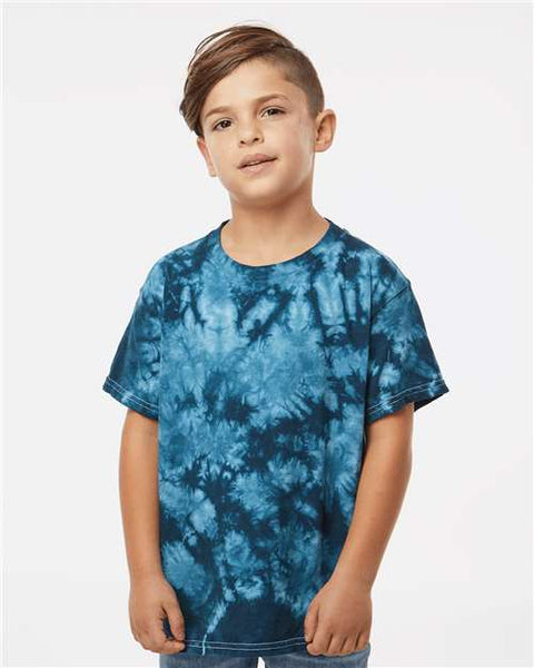 Dyenomite 20BCR Youth Crystal Tie-Dyed T-Shirt