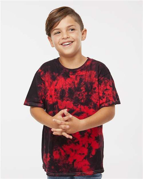 Dyenomite 20BCR Youth Crystal Tie-Dyed T-Shirt