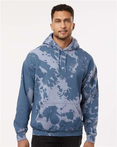 Dyenomite 680BW Essential Fleece Bleach Wash Hooded Sweatshirt