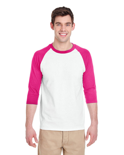 Gildan G570 Adult Heavy Cotton 3/4-Raglan Sleeve T-Shirt