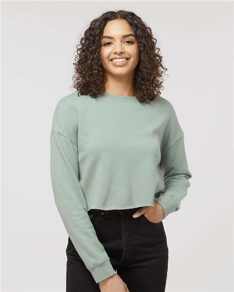 Independent Trading Co. AFX24CRP Women's Lightweight Crop Crewneck Sweatshirt