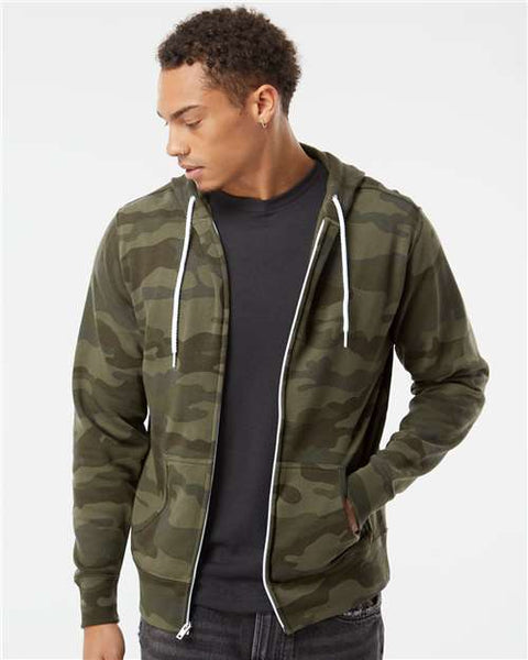 Independent Trading Co. AFX90UNZ Lightweight Full-Zip Hooded Sweatshirt