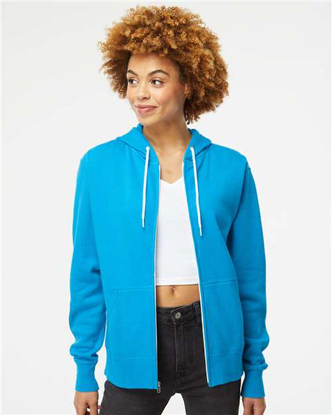 Independent Trading Co. AFX90UNZ Lightweight Full-Zip Hooded Sweatshirt