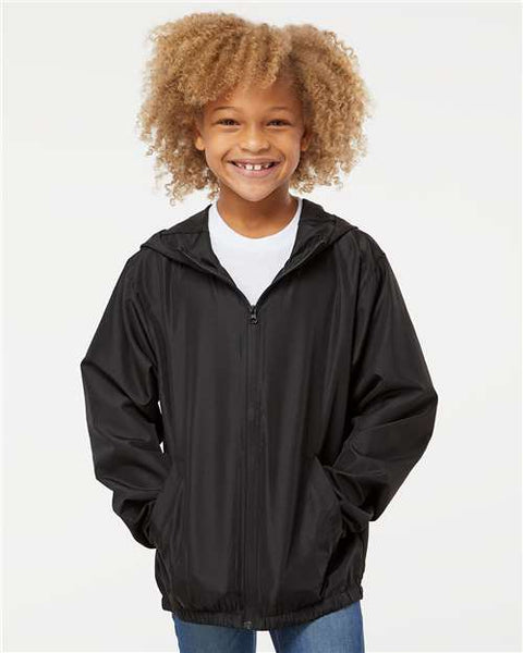 Independent Trading Co. EXP24YWZ Youth Lightweight Windbreaker Full-Zip Jacket