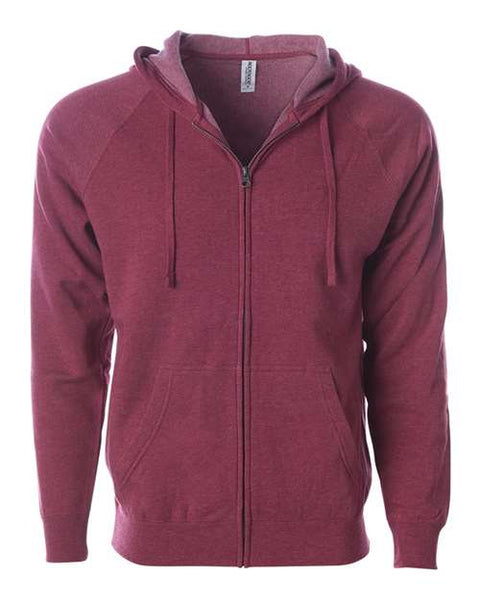 Independent Trading Co. PRM33SBZ Special Blend Raglan Full-Zip Hooded Sweatshirt