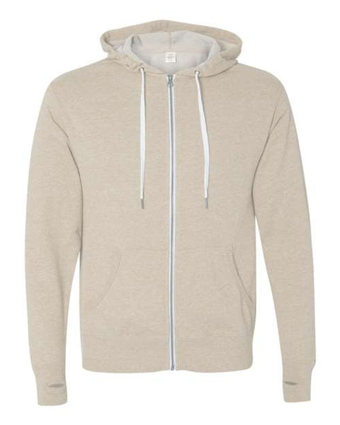 Independent Trading Co. PRM90HTZ Heathered French Terry Full-Zip Hooded Sweatshirt