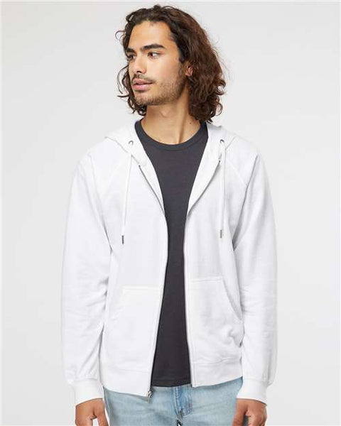 Independent Trading Co. SS1000Z Icon Lightweight Loopback Terry Full-Zip Hooded Sweatshirt