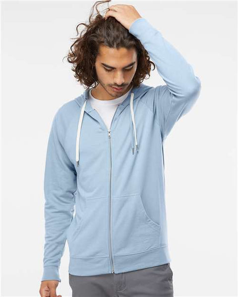 Independent Trading Co. SS1000Z Icon Lightweight Loopback Terry Full-Zip Hooded Sweatshirt