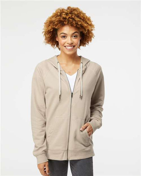Independent Trading Co. SS1000Z Icon Lightweight Loopback Terry Full-Zip Hooded Sweatshirt