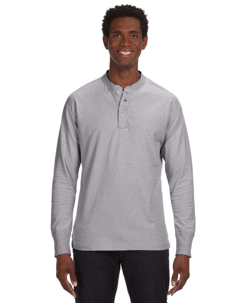 J America JA8244 Men's Vintage Brushed Jersey Henley