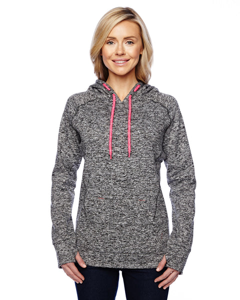 J America JA8616 Ladies' Cosmic Contrast Fleece Hooded Sweatshirt