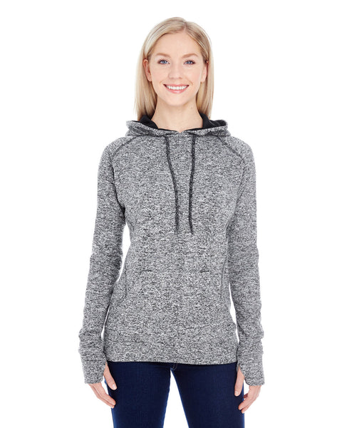J America JA8616 Ladies' Cosmic Contrast Fleece Hooded Sweatshirt