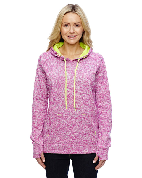 J America JA8616 Ladies' Cosmic Contrast Fleece Hooded Sweatshirt