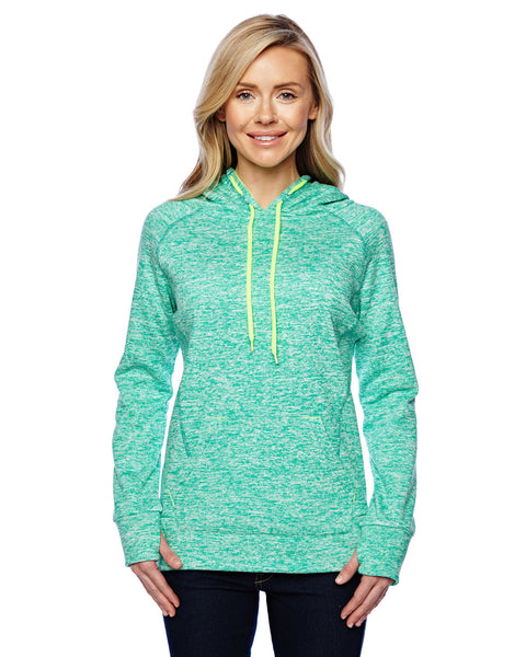 J America JA8616 Ladies' Cosmic Contrast Fleece Hooded Sweatshirt