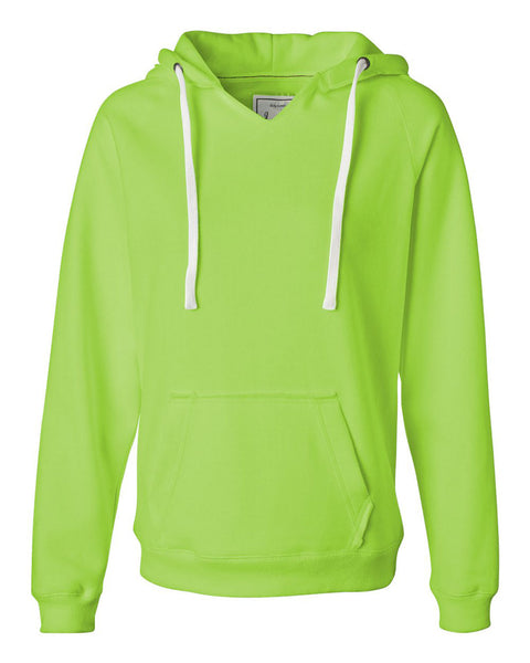 J America JA8836 Ladies' Sydney Brushed V-Neck Hooded Sweatshirt