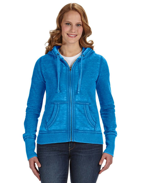J America JA8913 Ladies' Zen Full-Zip Fleece Hooded Sweatshirt