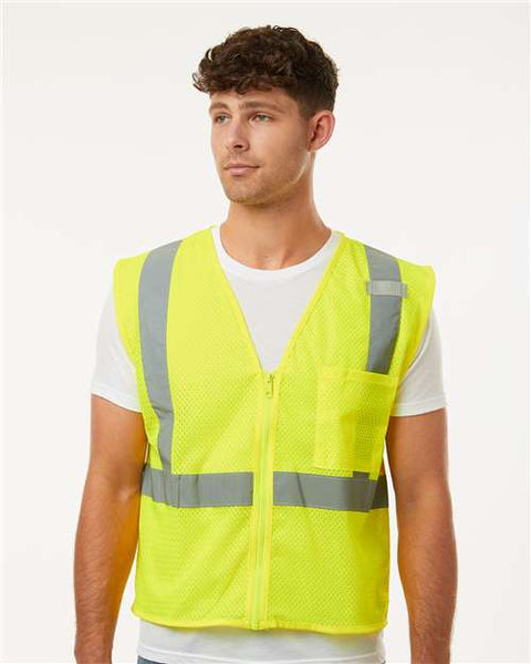 Kishigo 1089-1090 Single Pocket Zipper Mesh Vest